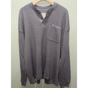 Cabela's Shirt Mens Wolfe Grey xLarge Thermal Long Sleeve Roughneck Waffle Knit